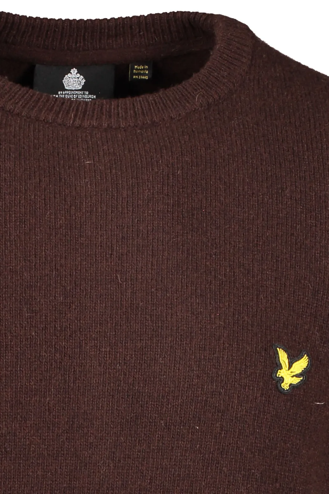 Stickat>Lyle & Scott Crew Neck Lambswool Blend Jumper.