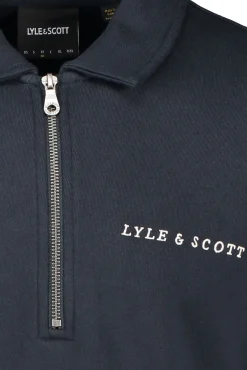 Hot Lyle & Scott Embroidered Collared Quarter Zip