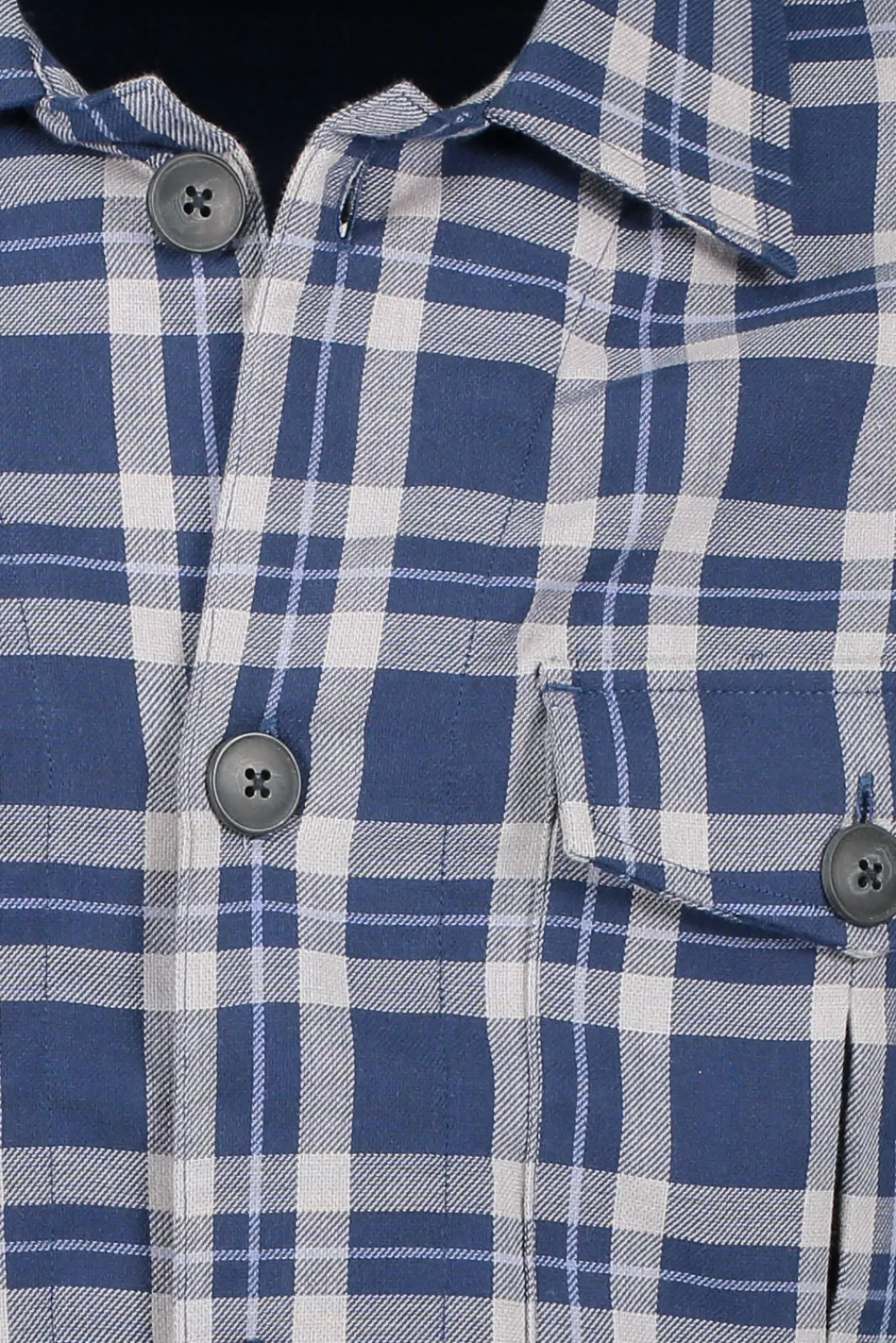 Best Sale JOHN HENRIC Flannel Overshirt A01561