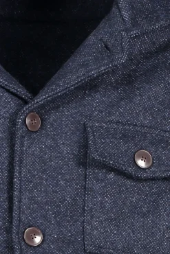 Shop JOHN HENRIC Fleece Overshirt A02125