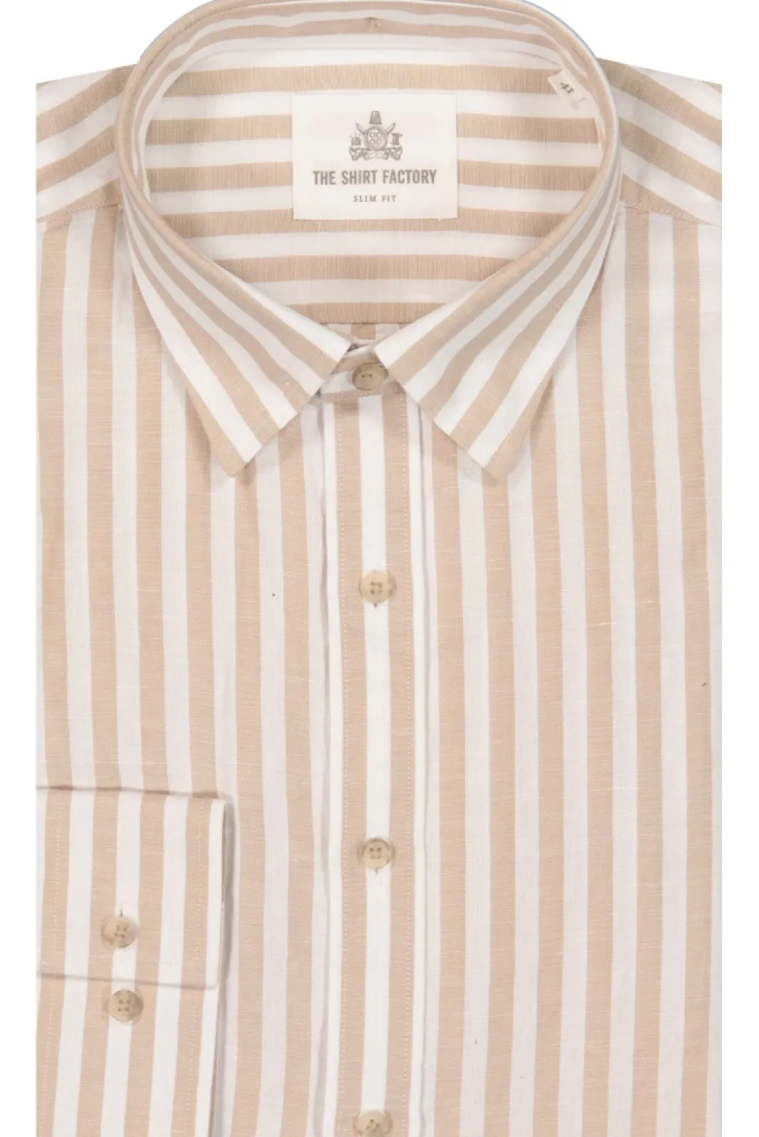 Skjortor>The Shirt Factory Linen Stripe