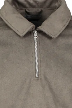 New Human Scales Rickard Half Zip Vegan Suede