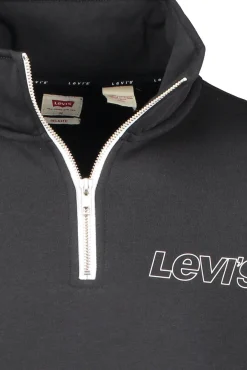 New LEVIS Rlxd Graphic 1/4 Zip Pkt Ys Half Zip Obl