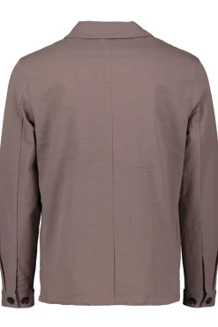 Shop JOHN HENRIC Seersucker Shirt Jacket
