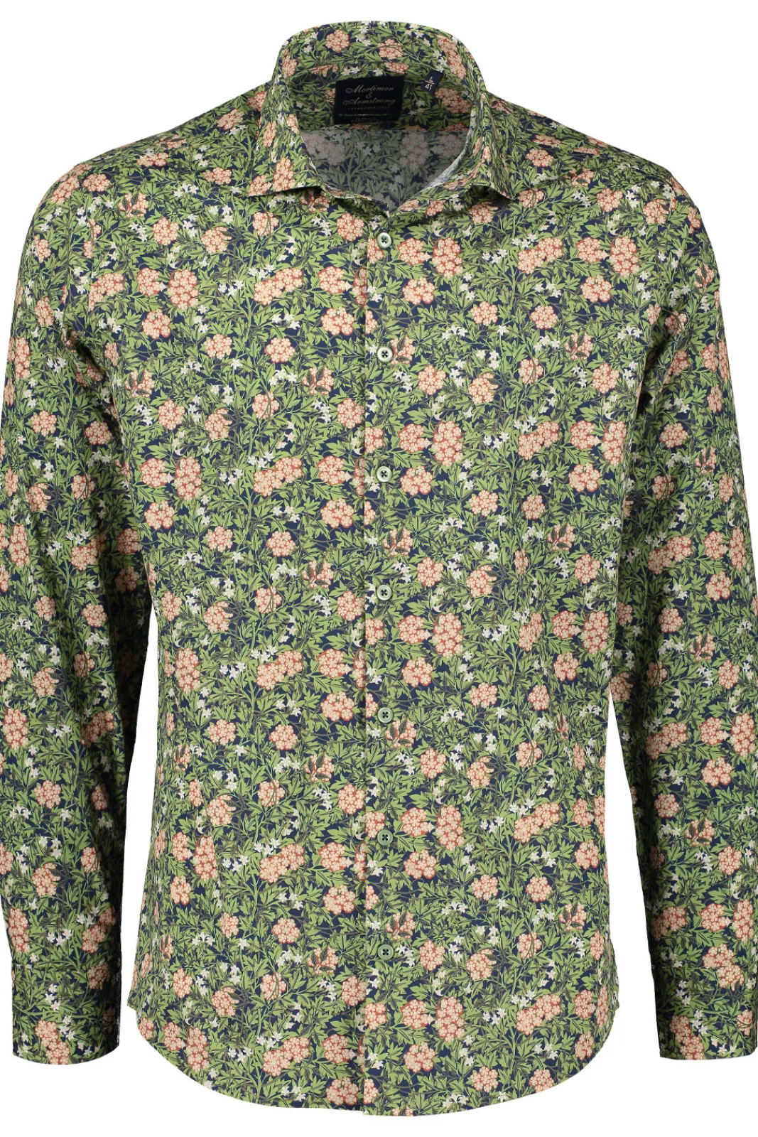 Outlet Mortimer&Armstrong Shirt With Flower Dessin Slim Fit