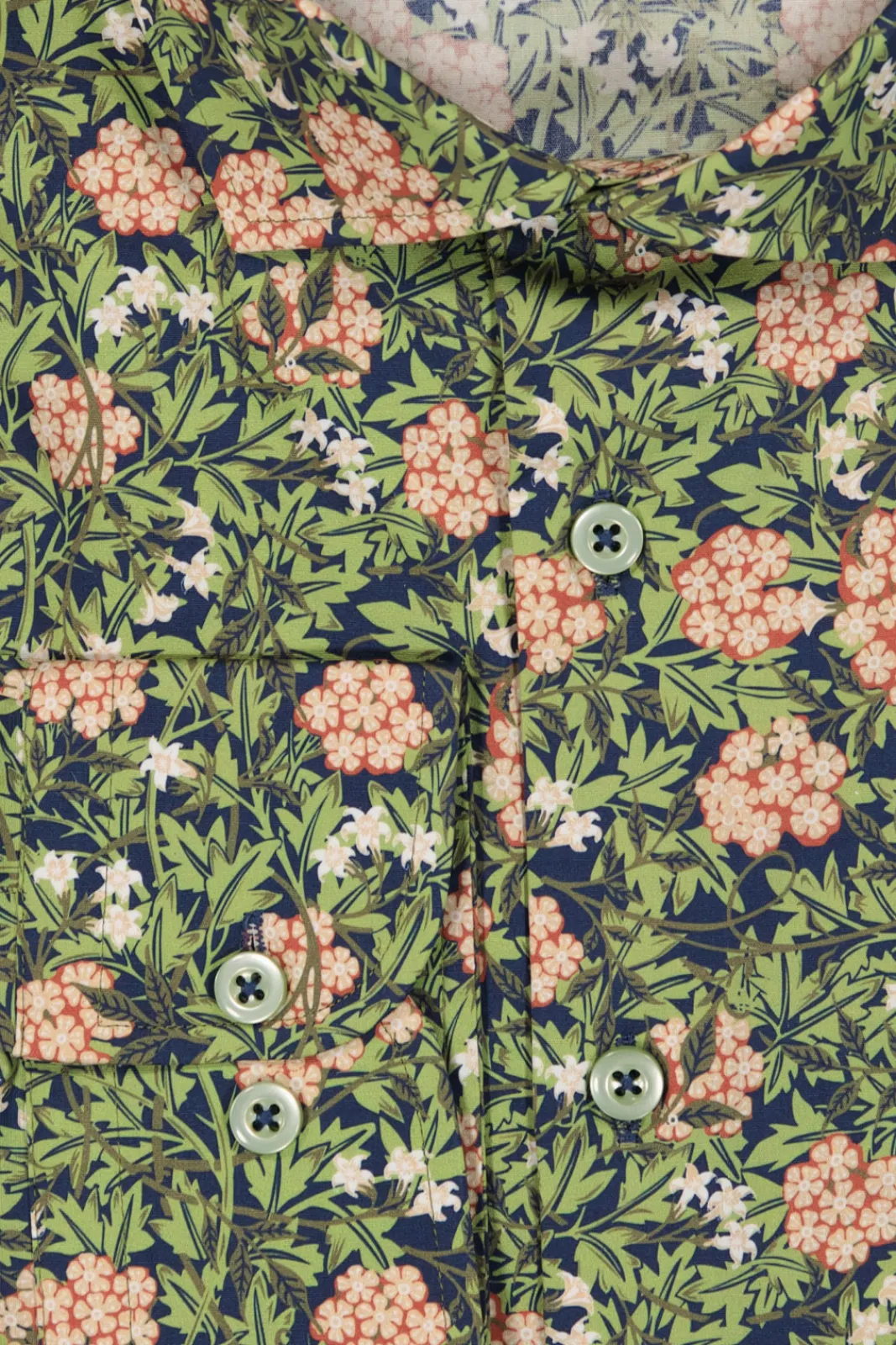 Outlet Mortimer&Armstrong Shirt With Flower Dessin Slim Fit
