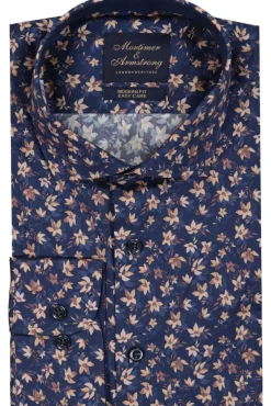 Outlet Mortimer&Armstrong Shirt With Shadow Flowers Modern Fit