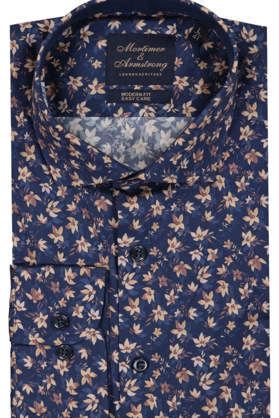 Outlet Mortimer&Armstrong Shirt With Shadow Flowers Modern Fit