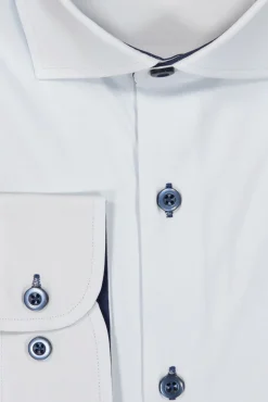 Clearance Mortimer&Armstrong Uni Shirt Blue With Navy Details Modern Fit