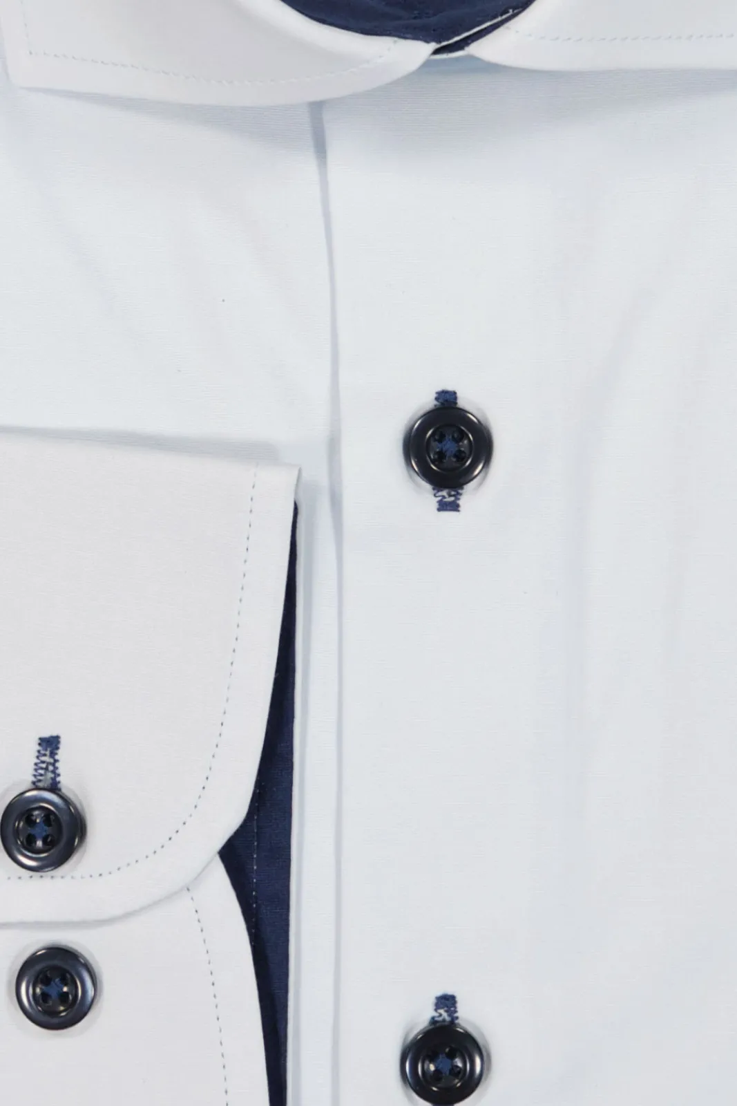 New Mortimer&Armstrong Uni Shirt Blue With Navy Details Slim Fit