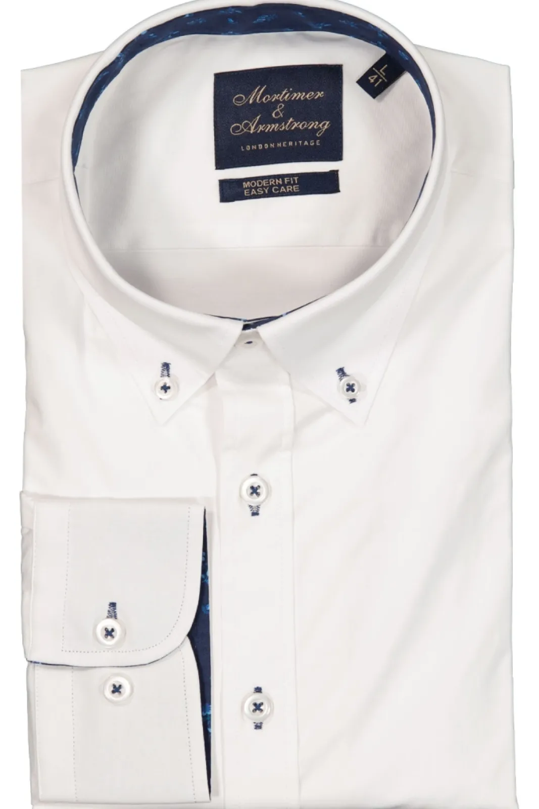 Discount Mortimer&Armstrong Uni Shirt With Little Flower Details Modern Fit