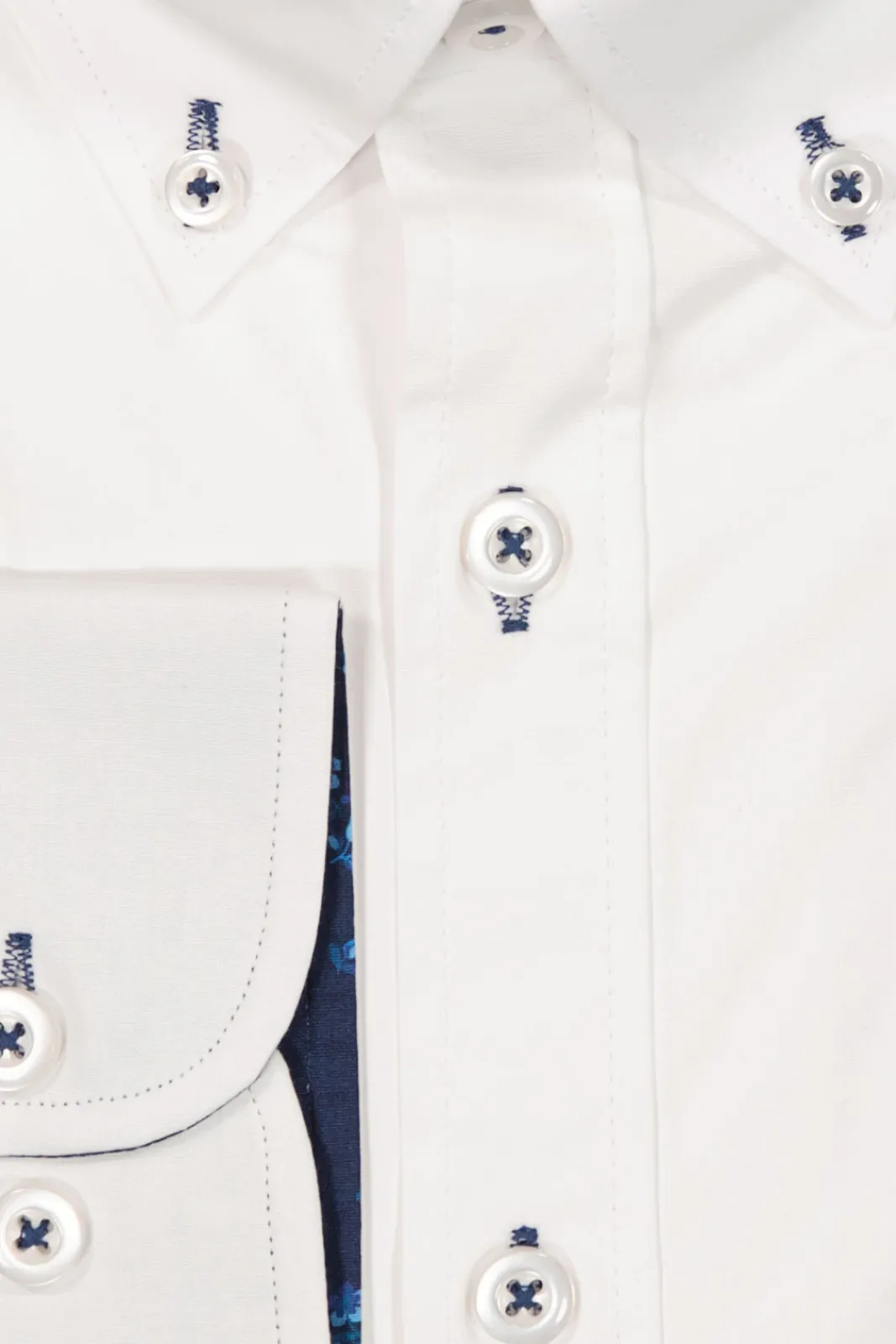 Discount Mortimer&Armstrong Uni Shirt With Little Flower Details Modern Fit